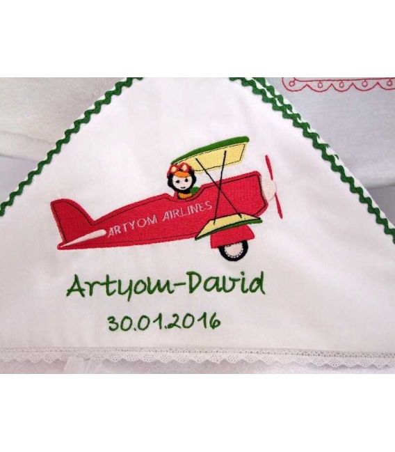 Trusou botez personalizat avion Artyom David