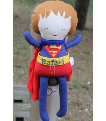 Jucarii personalizate bebelusi - Papusa baieti Superman personalizata cu numele