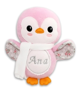 Jucarii personalizate bebelusi - Pinguin roz personalizat